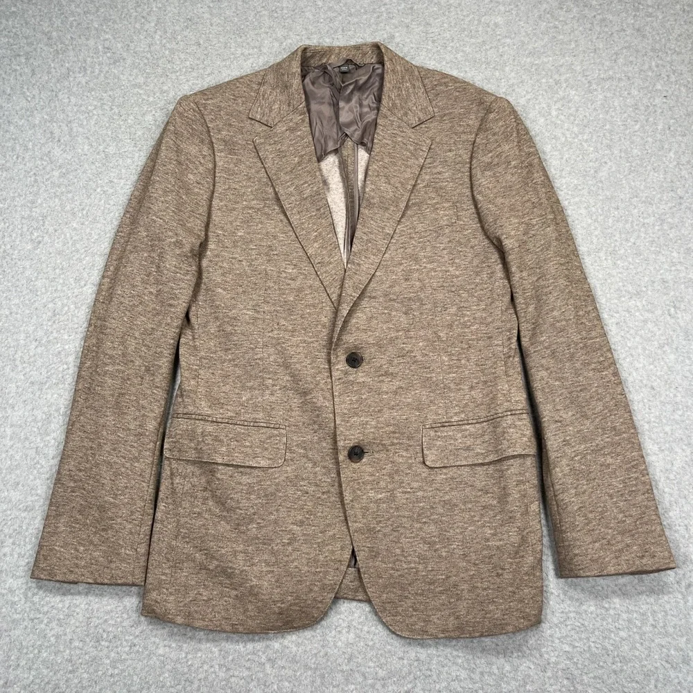 Bonobos Jetsetter Knit Blazer Mens 38R Oatmeal Slim Fit Lanificio Fortex Sport